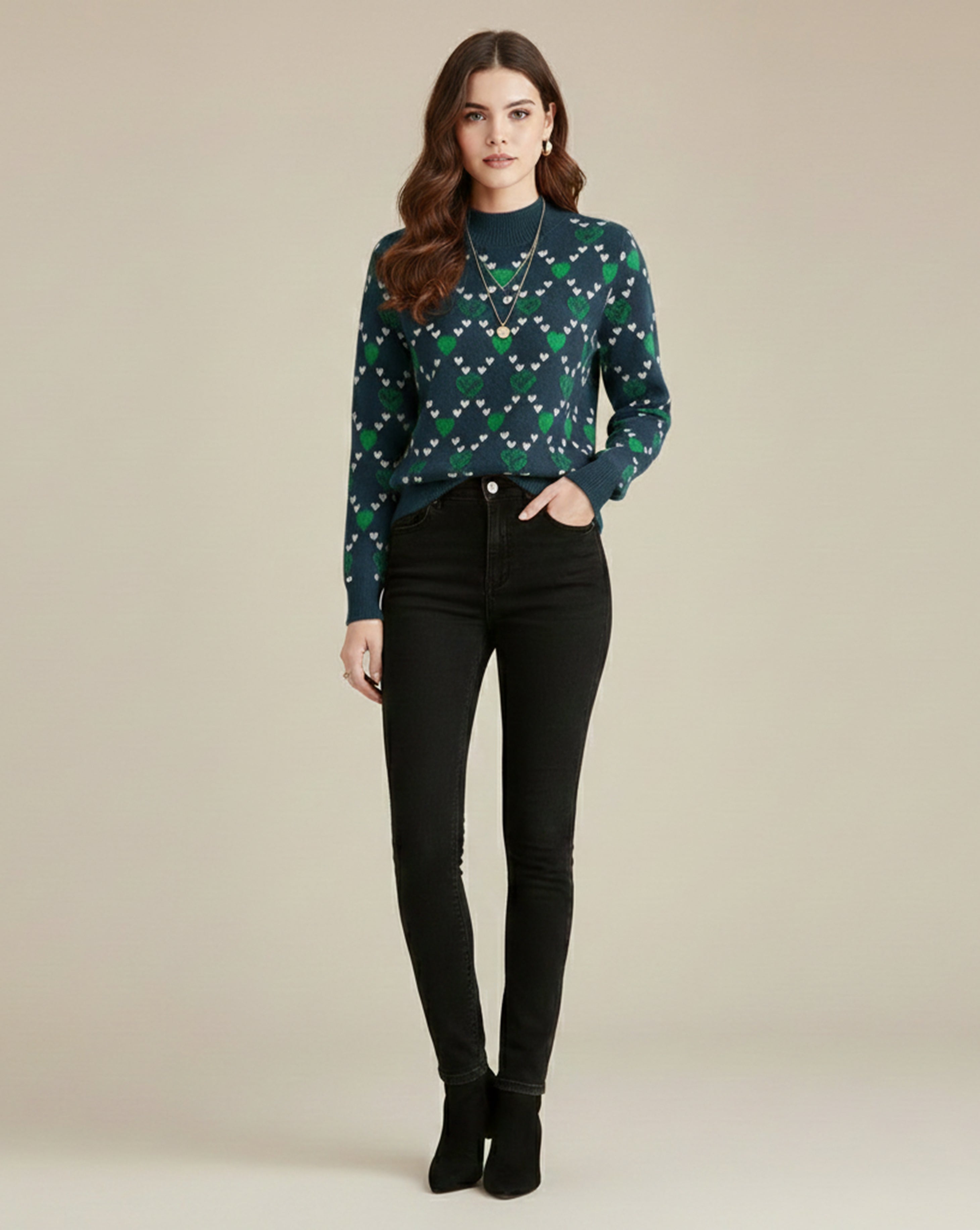 Heart Knitted Sweater