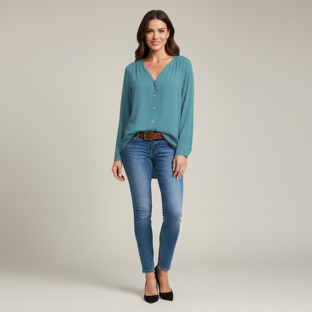 Flowy Button Down Blouse