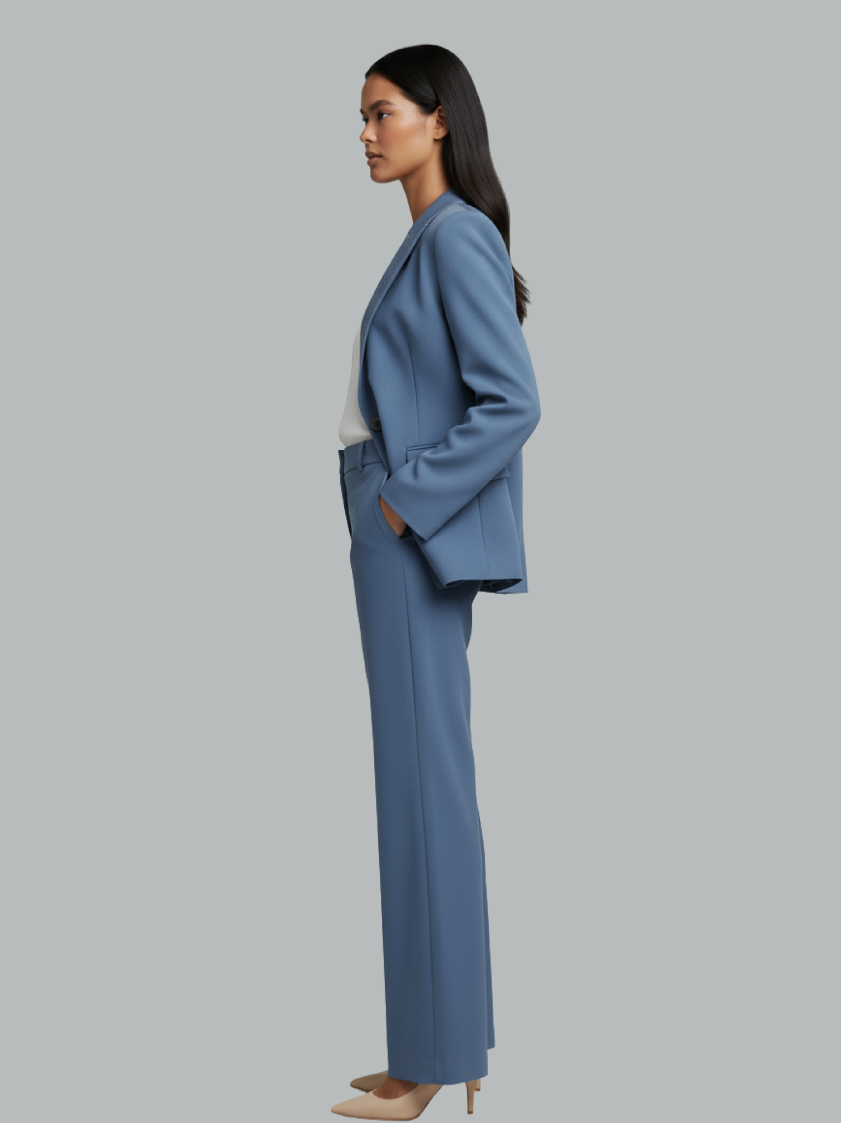 Chic Cotton Blend Suit Set