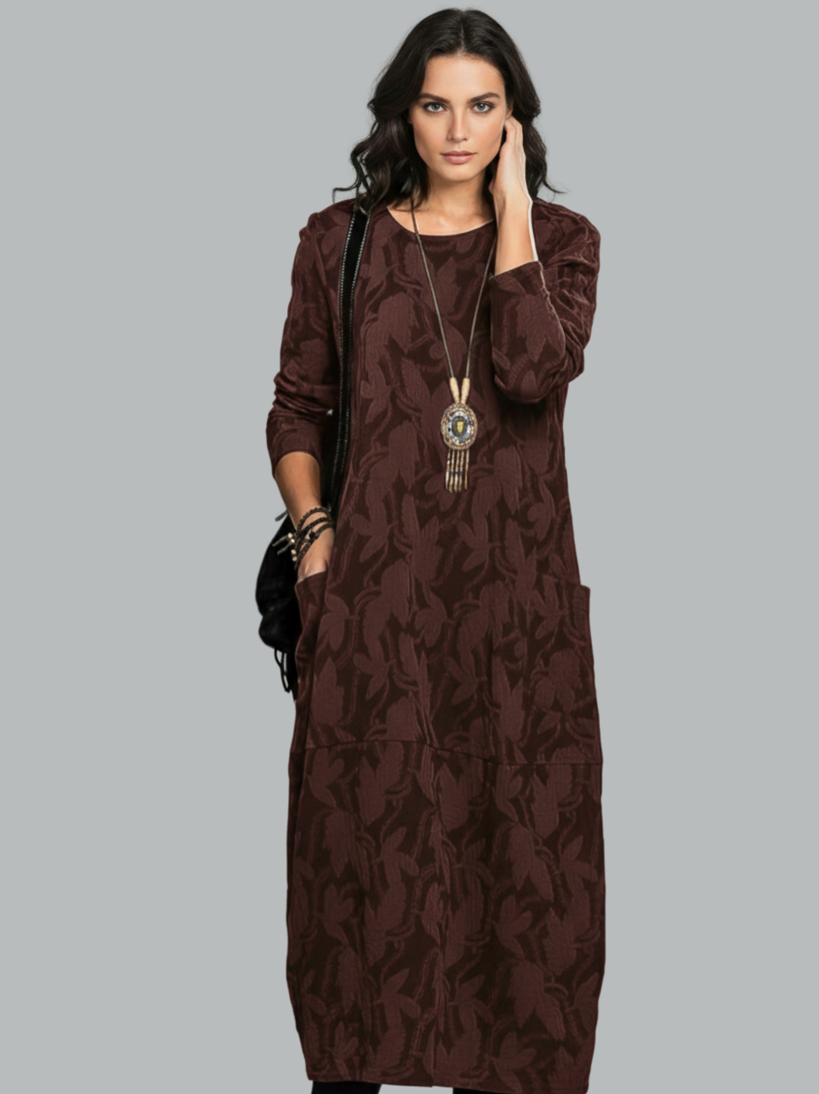 Clara Printed Long Sleeve Dress
