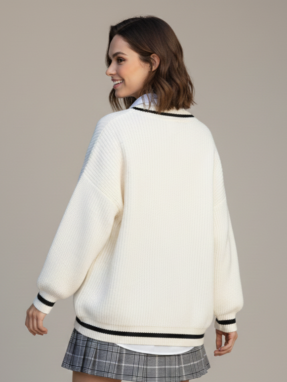 Classic V-Neck Long Sleeve Sweater