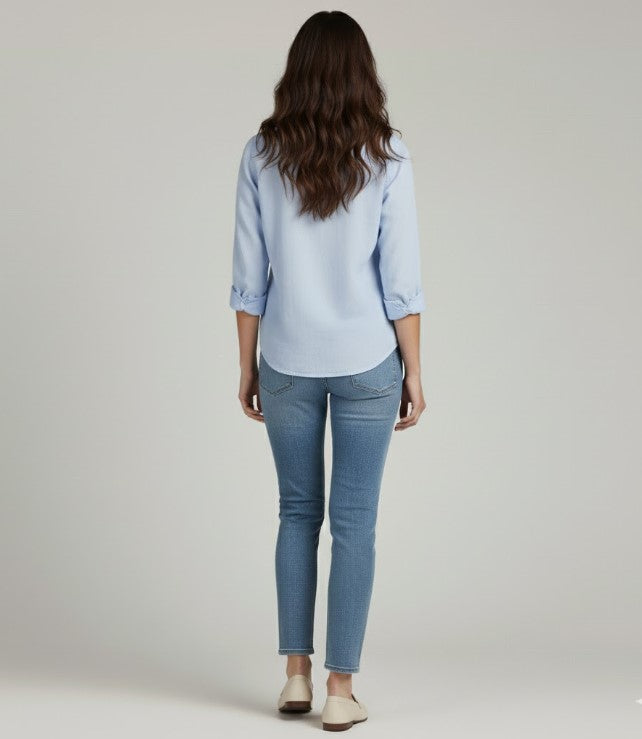 Relaxed Fit Soft Denim Button Shirt