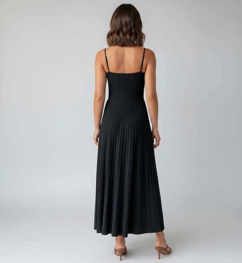 Leila Pleated Midi Dress
