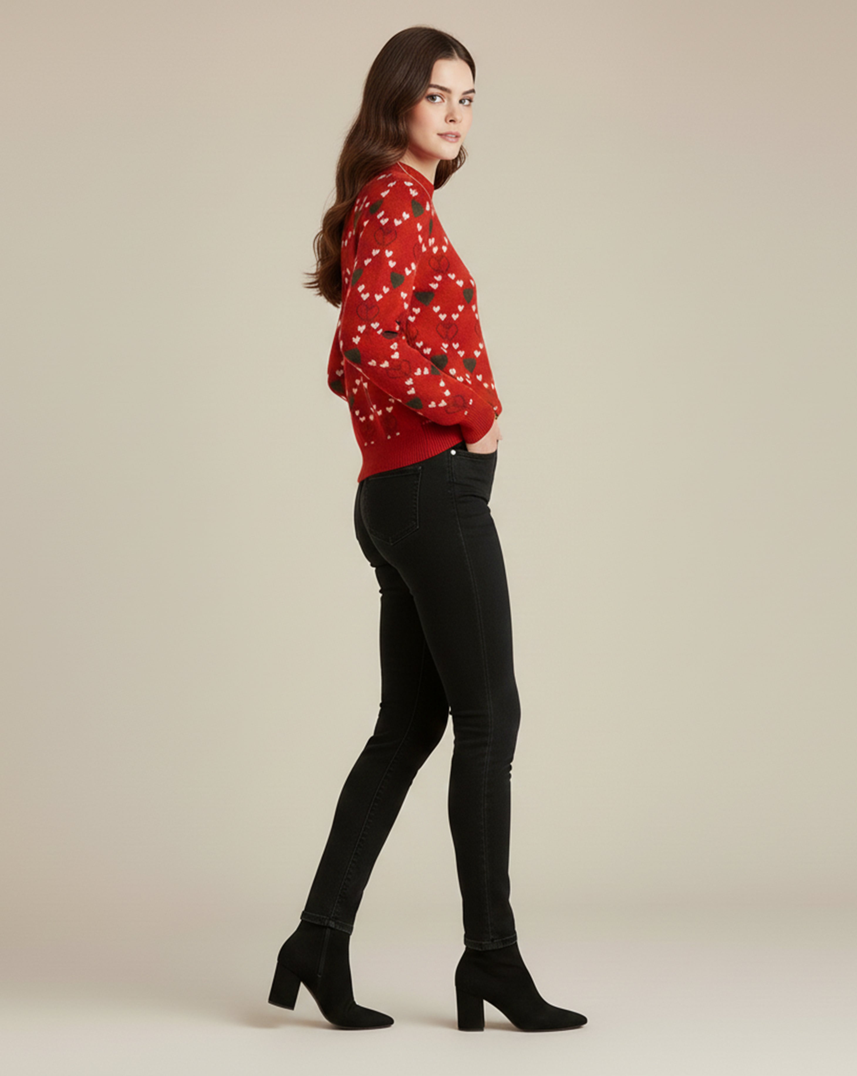 Heart Knitted Sweater