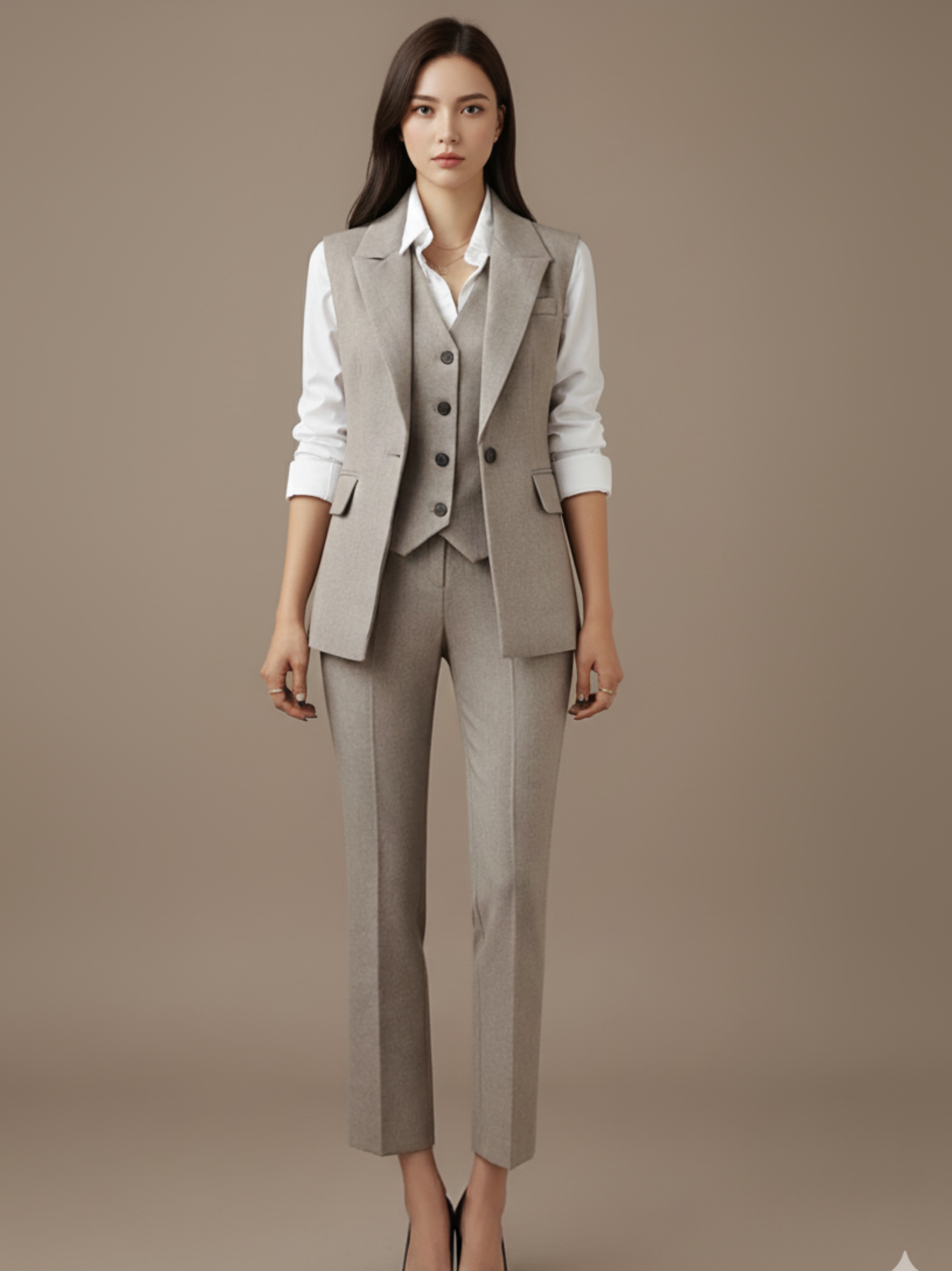 Tailored Blazer, Vest and Trousers Set