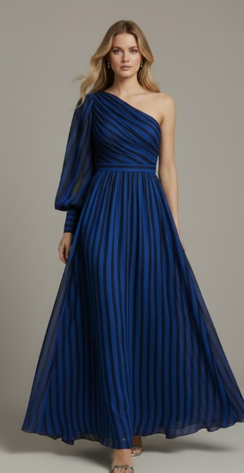 Printed Rose Pendant Maxi Dress