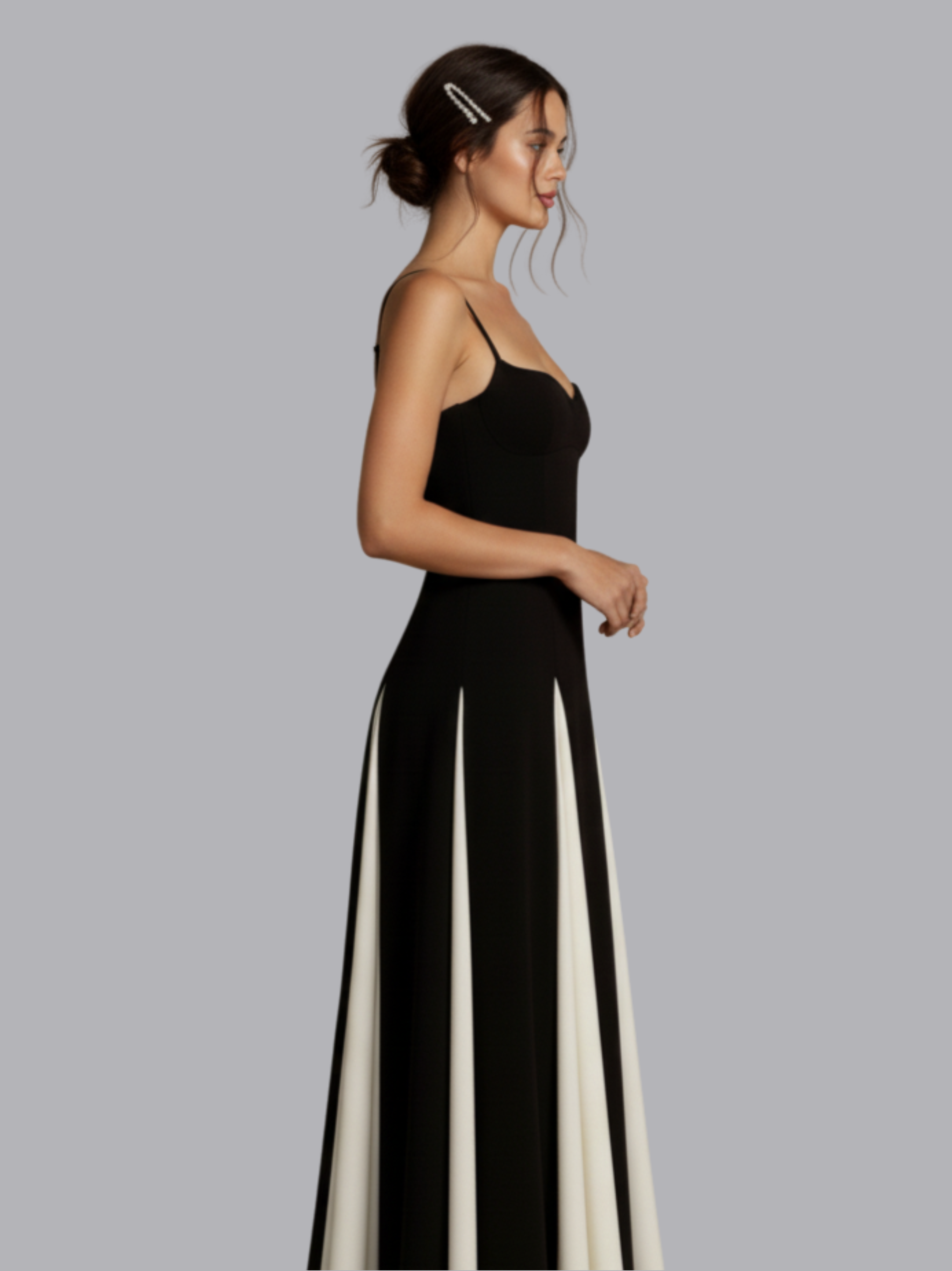Colorblock Patchwork A-Line Maxi Dress
