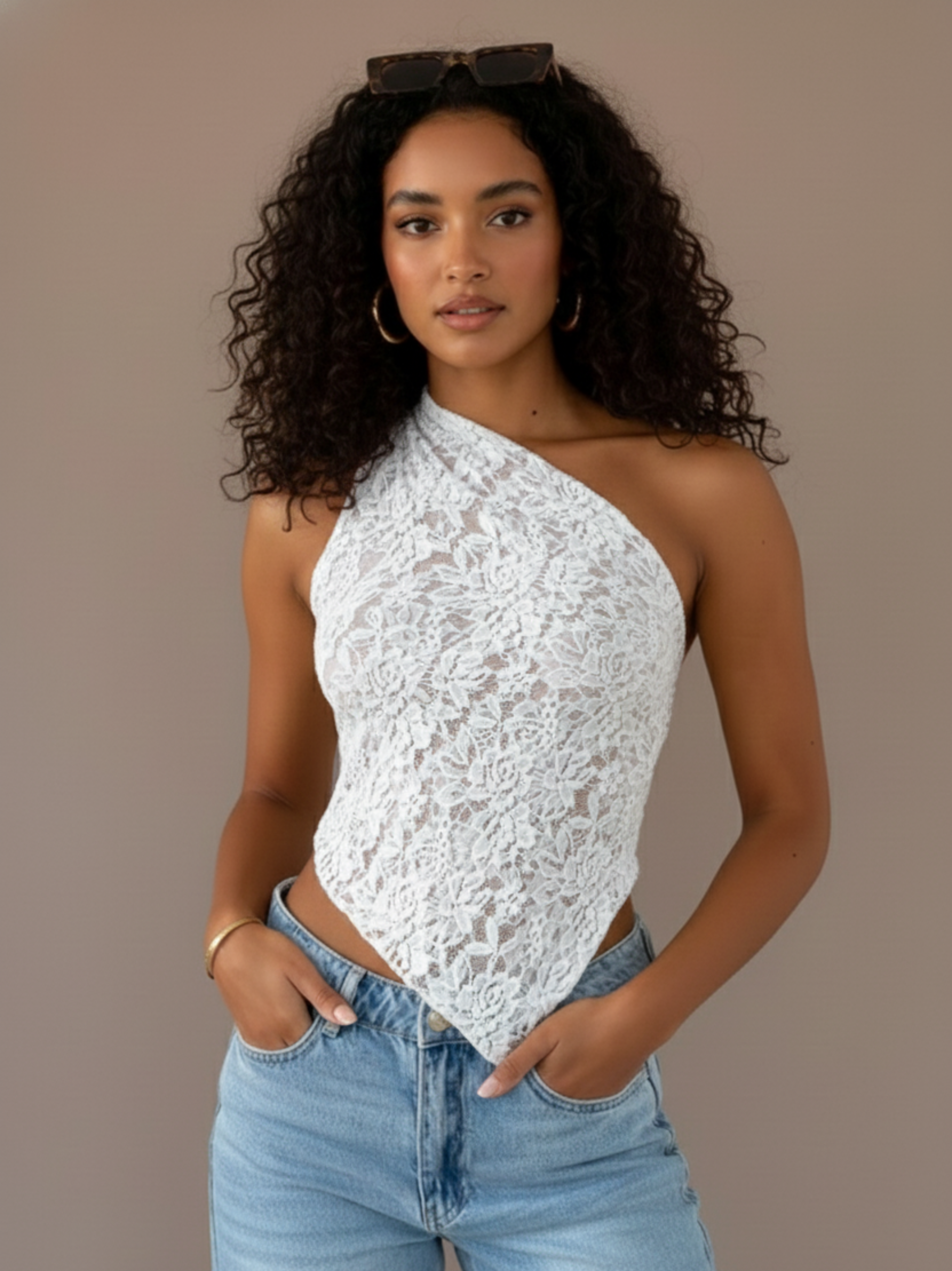 Jasmin Lace Summer Tie-Up Top