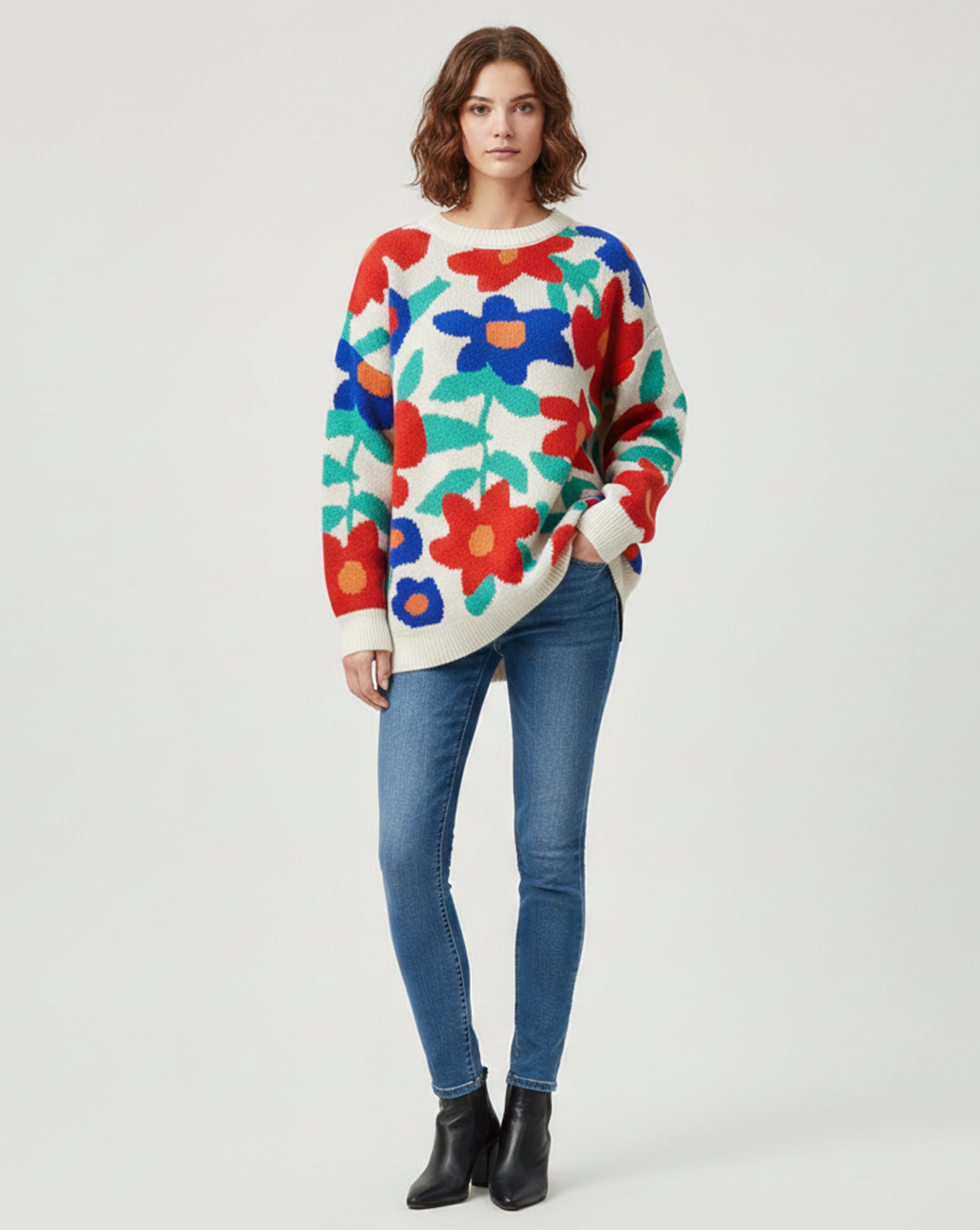 Devin Flower Sweater