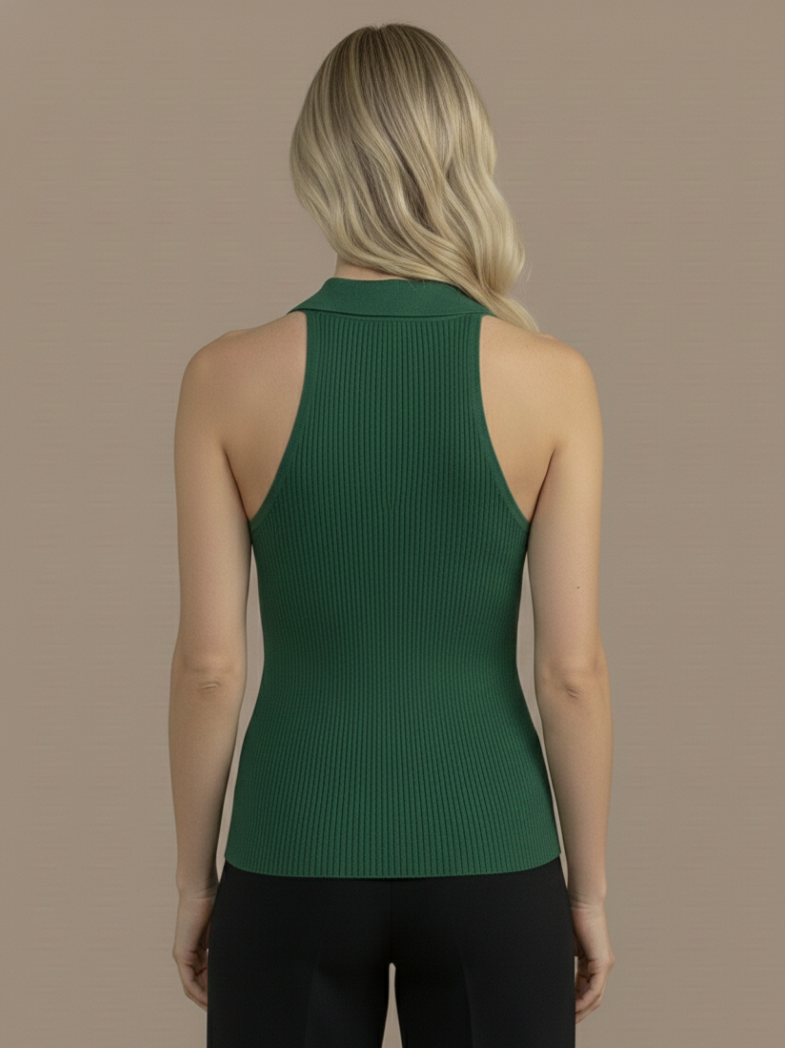 Stella V-Neck Ribbed Top