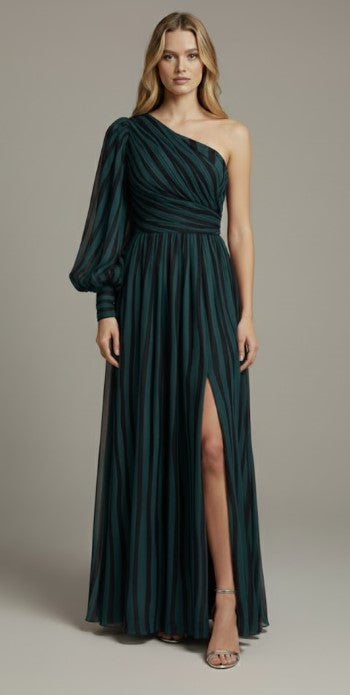 Printed Rose Pendant Maxi Dress