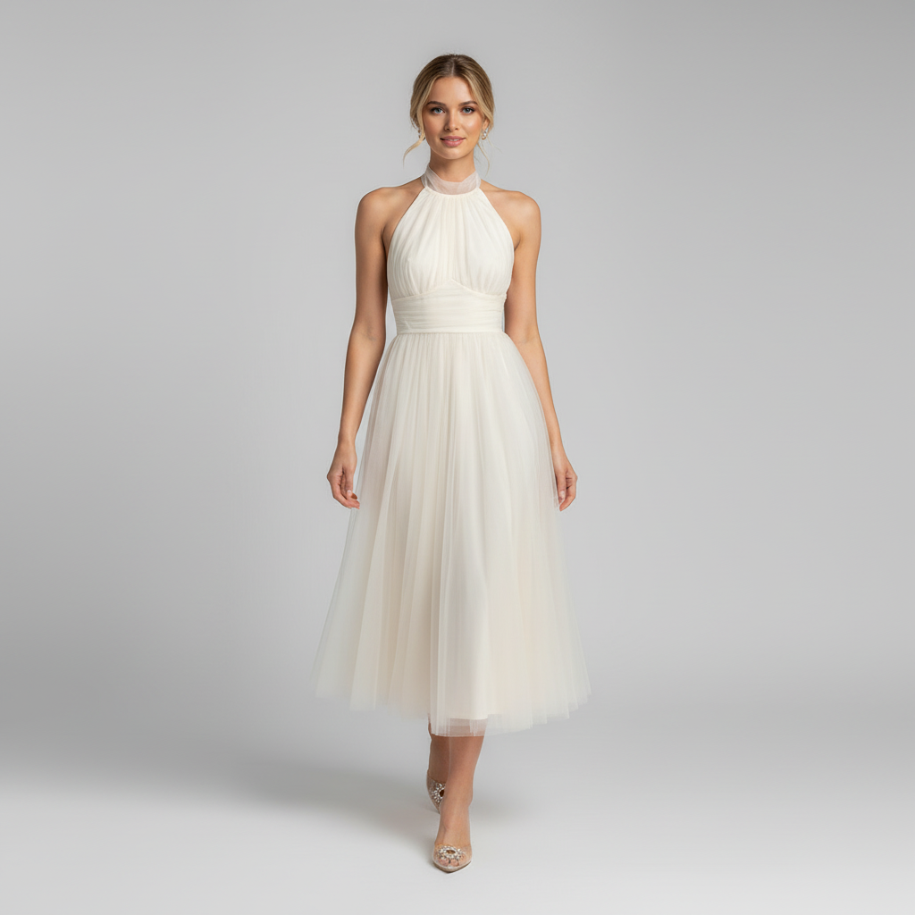 Ethereal Tulle Halter Gown